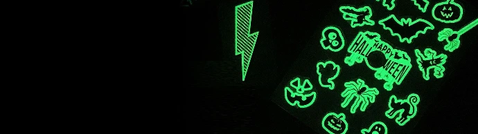 calcomanías que brillan en la oscuridad